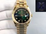 Rolex Day-Date 40 Yellow Gold Green Diamond Dial - 图片 8