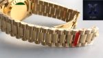 Rolex Day-Date 40 Yellow Gold Green Diamond Dial - 图片 7