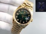 Rolex Day-Date 40 Yellow Gold Green Diamond Dial - 图片 5