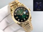 Rolex Day-Date 40 Yellow Gold Green Diamond Dial - 图片 4