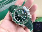 Rolex Submariner Green Dial Leather Strap - 图片 2