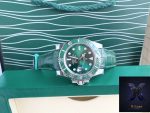Rolex Submariner Green Dial Leather Strap - 图片 6