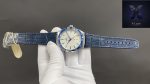 Omega Constellation Blue Bezel Leather Strap - Image 6