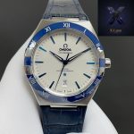 Omega Constellation Blue Bezel Leather Strap